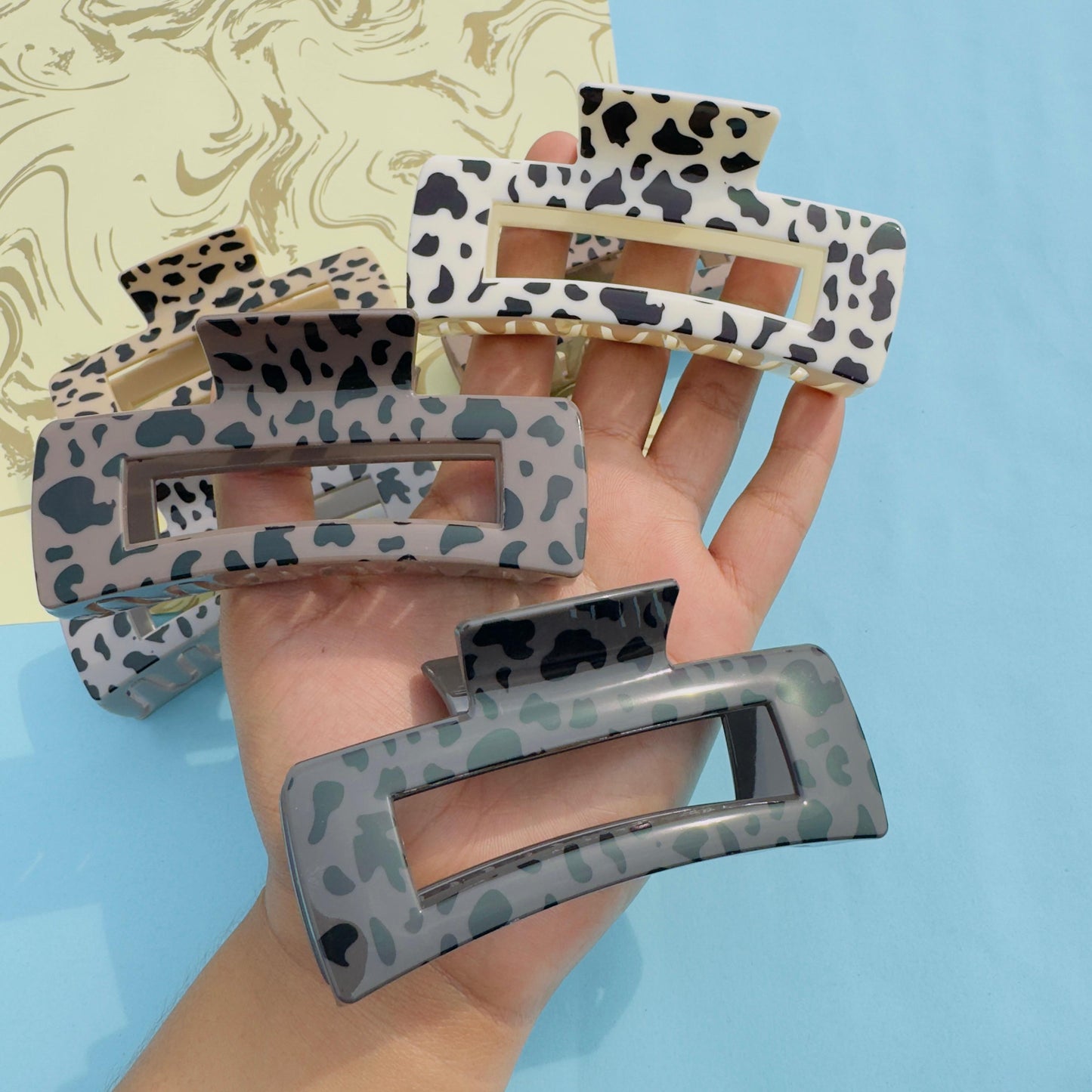 Printed Rectangular - Hair Claws