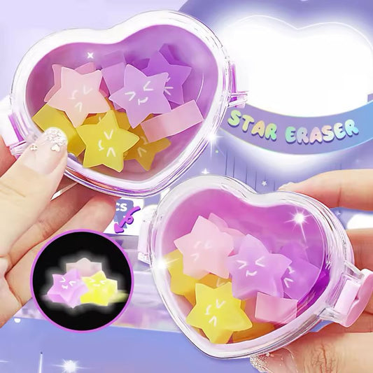 Heart Box Magical Star - Eraser Set Of 12