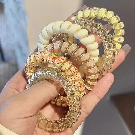 Yellow Pastel Colors - Hair Tie Set of 4