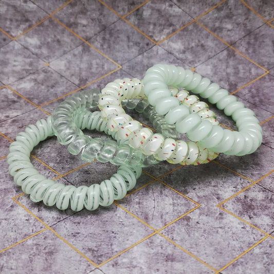 Green Pastel Colors - Hair Tie Set of 4