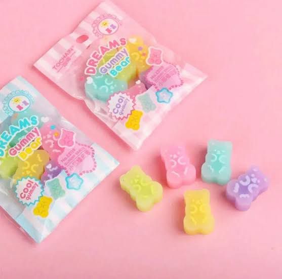 Gummy Bear Eraser - Set of 5