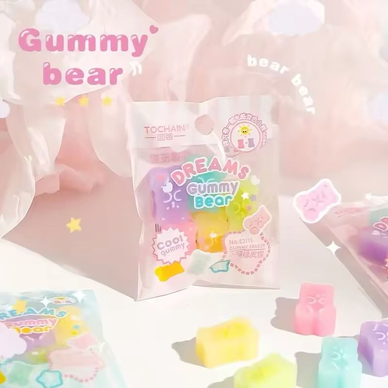 Gummy Bear Eraser - Set of 5