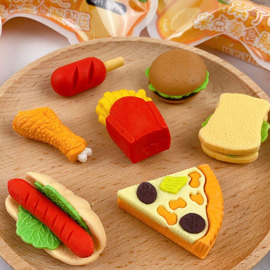 Burger Eraser - Pack of 7