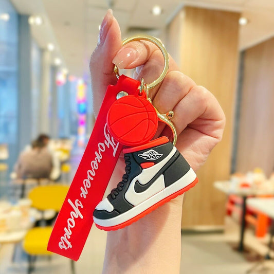 Shoe - Gold Keyring (Red)