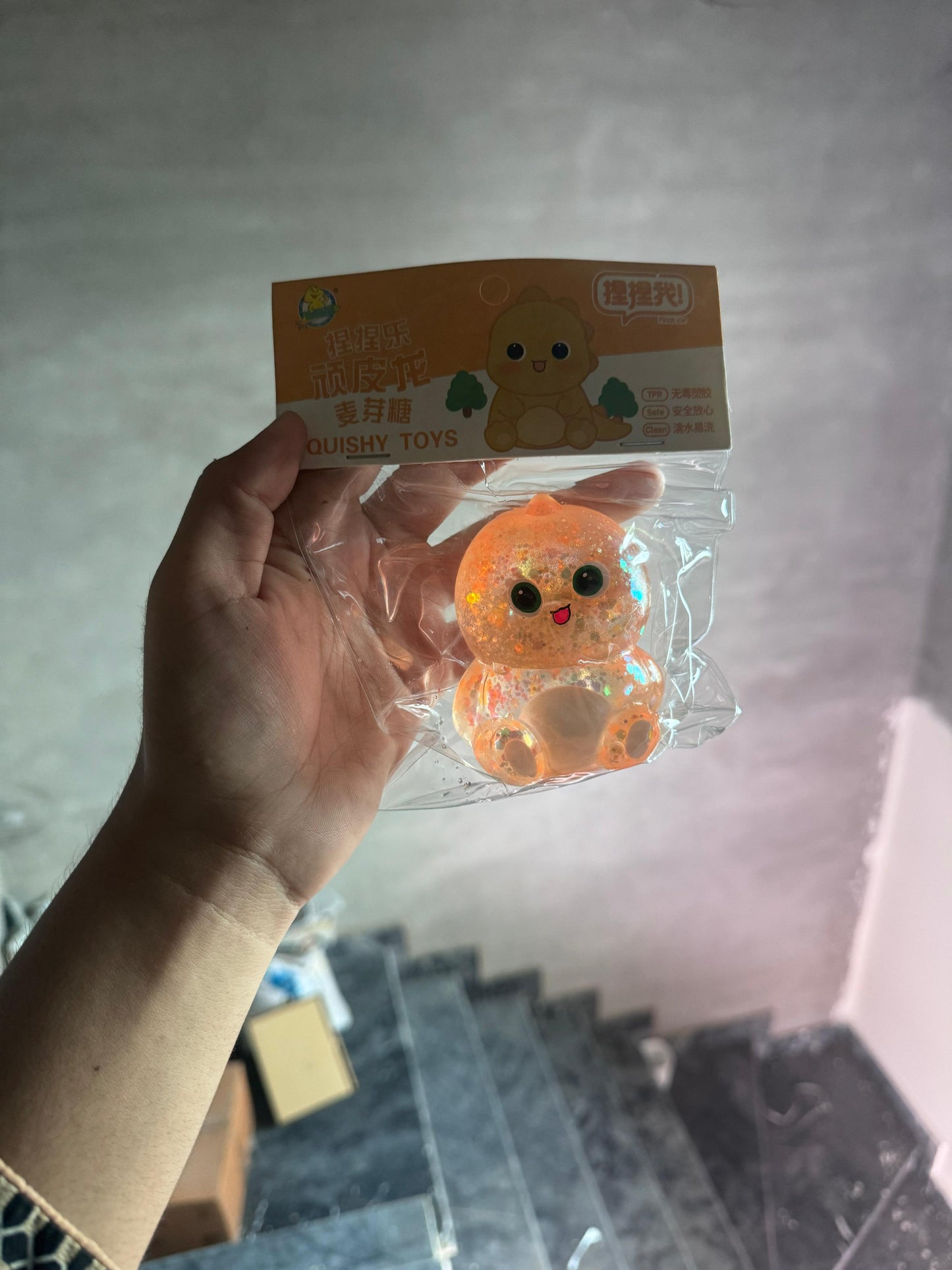 Glittery Dino - Squisy Toy