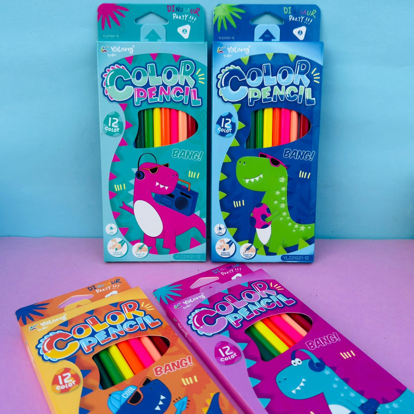 Yalong Dino Color Pencils - Set of 12