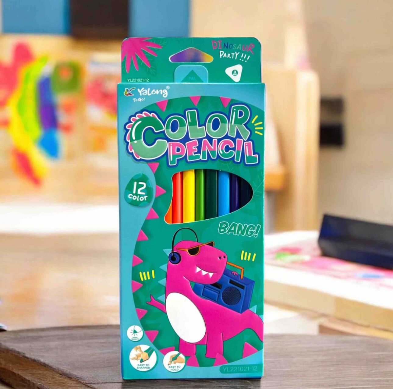 Yalong Dino Color Pencils - Set of 12