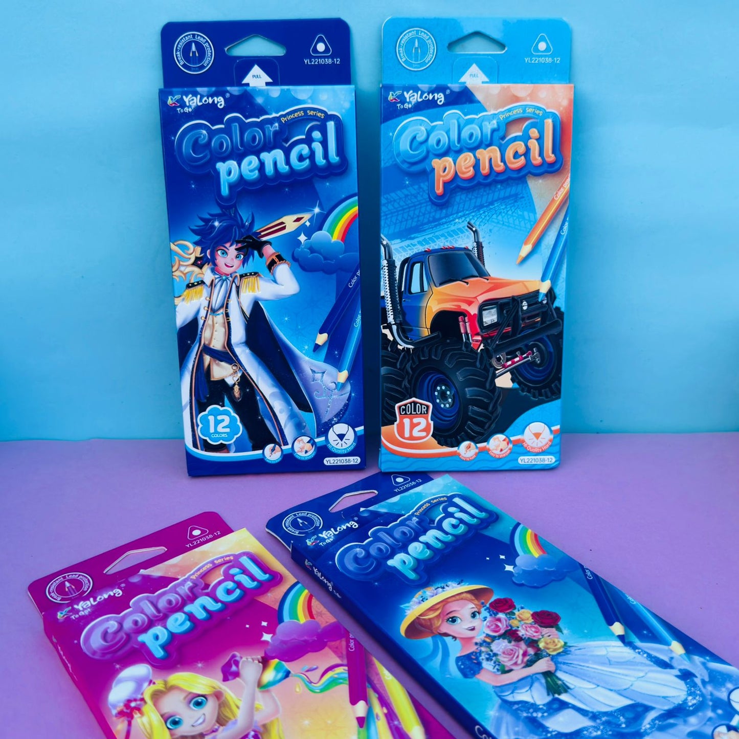 Yalong Boys Color Pencils - Set of 12