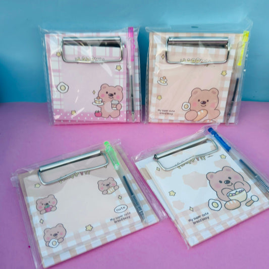 Bear - Clipboard Notepad Set