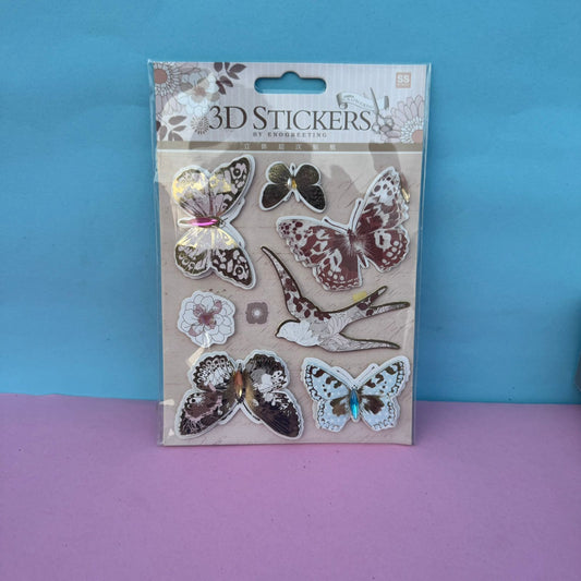 Aesthetic Butterfly 3D - Sticker Sheet