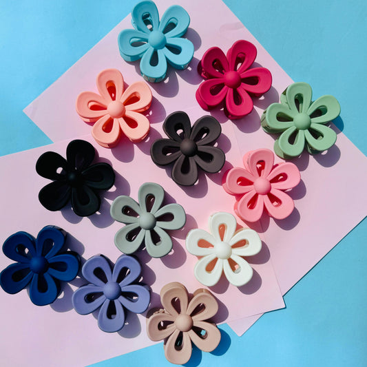 Matte Flower - Hair Claw (Large)