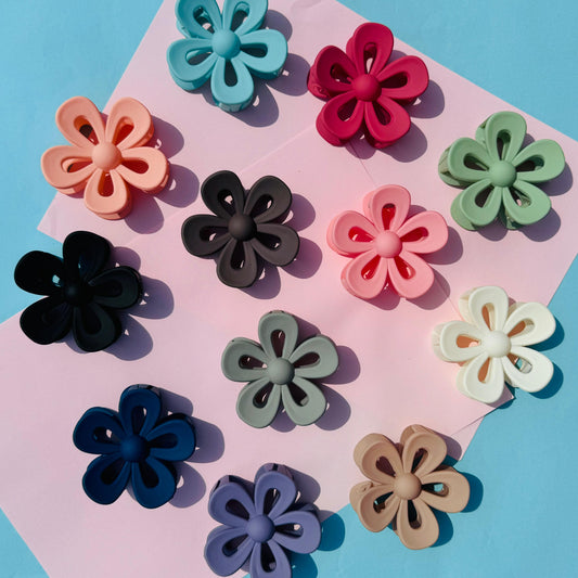 Matte Flower - Hair Claw (Large)