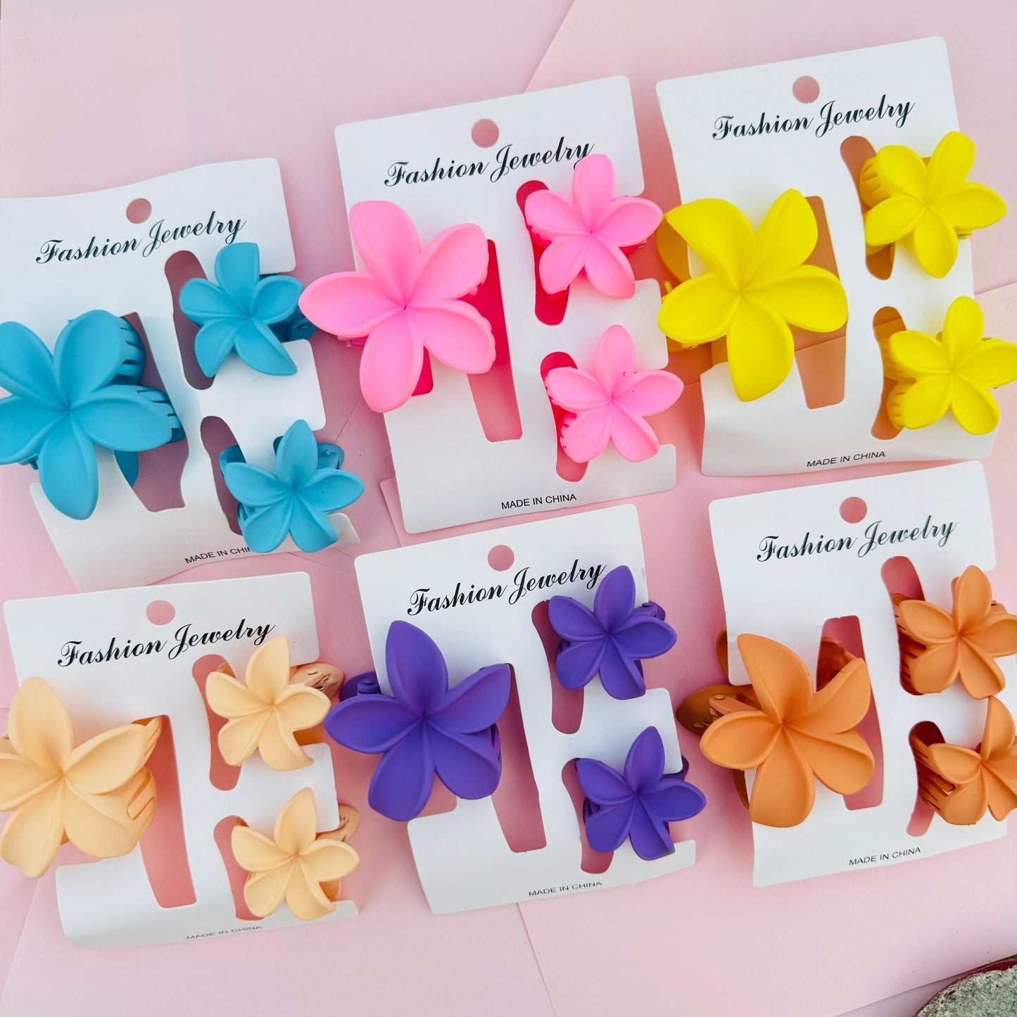 Lotus Matte Hair Claws - Set of 3