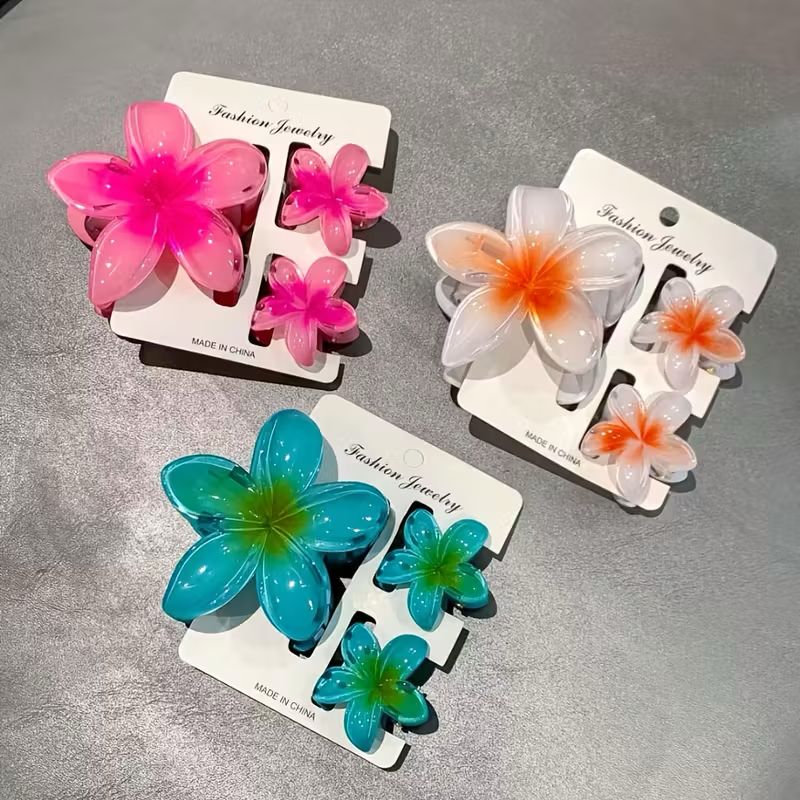 Lotus Claw Clip - Set of 3