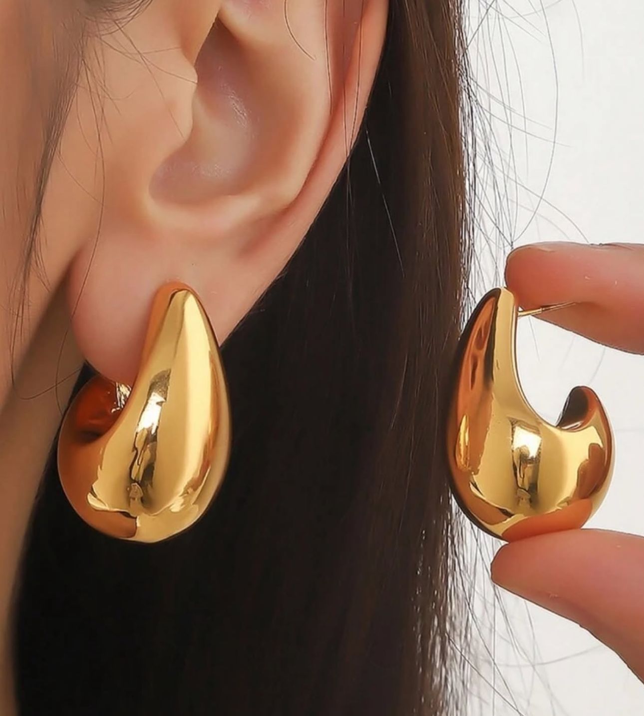 Crescent Moon - Hoops (STYLE 2)