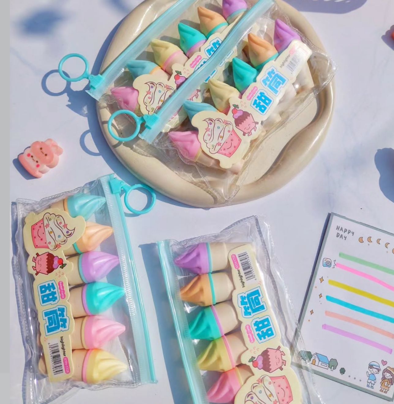 Ice Cream Cone - Highlighter Set of 6