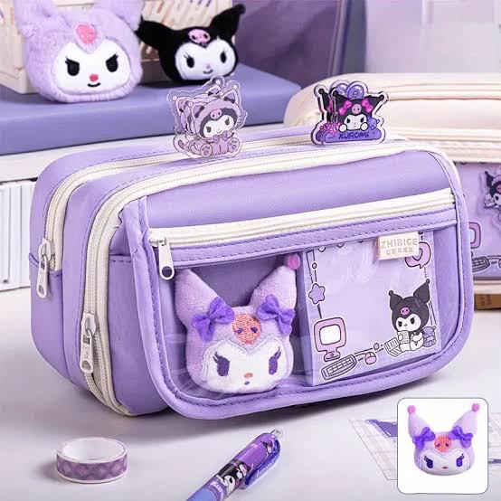 Kuromi Canvas Plushie Toy - Pouch