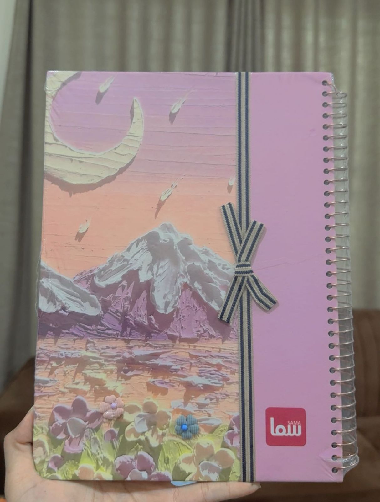 Ribbon Bow - Spiral Notebook