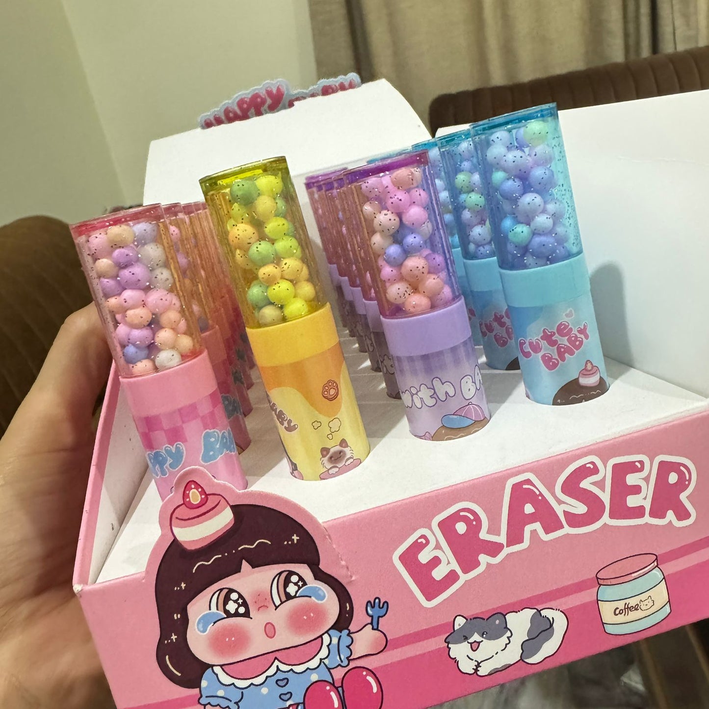 Cute Baby Confetti - Press Eraser