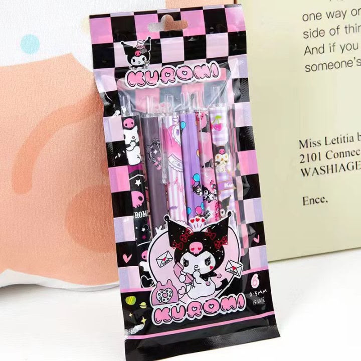 Kuromi Press Gelpen - Set of 6