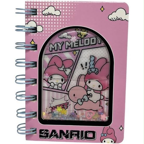 Kuromi Glitter Filled - Spiral Notebook