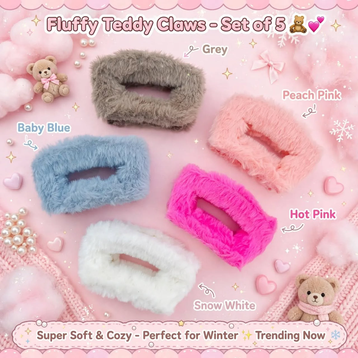 Fluffy Claws - Set of 5