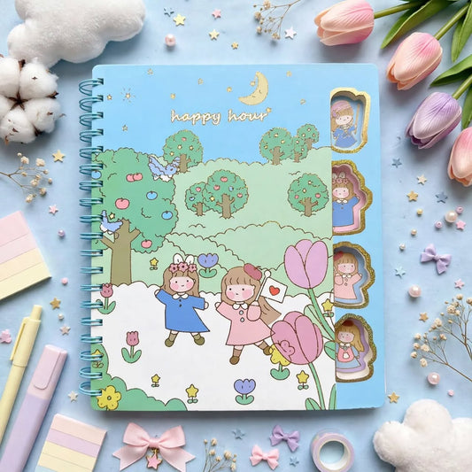 Kawai Gold Foiled Spiral Large - Notebook / Journal