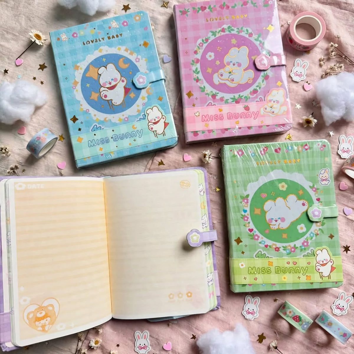 Gold Foiled Bunny - Notebook/Journal