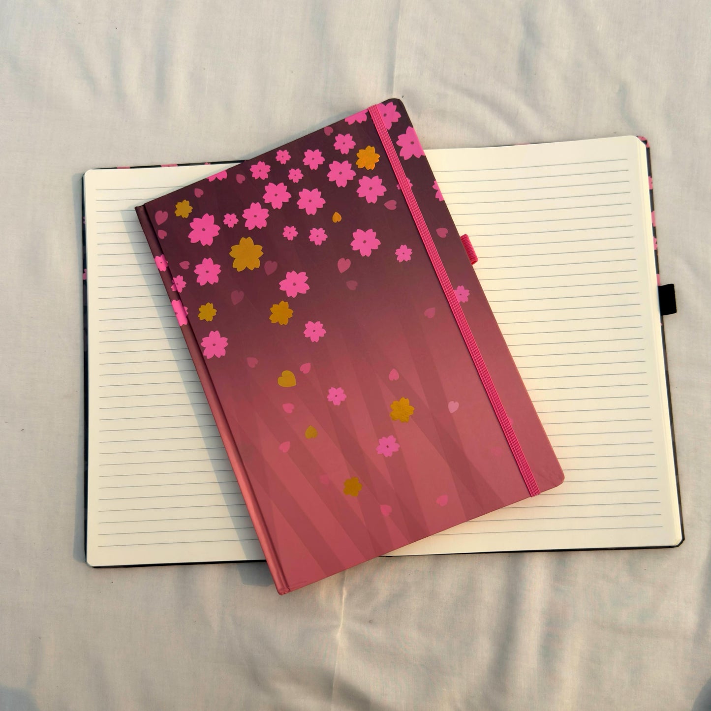 Pink Floral Gold Foiled - Notebook/Journal (A4)