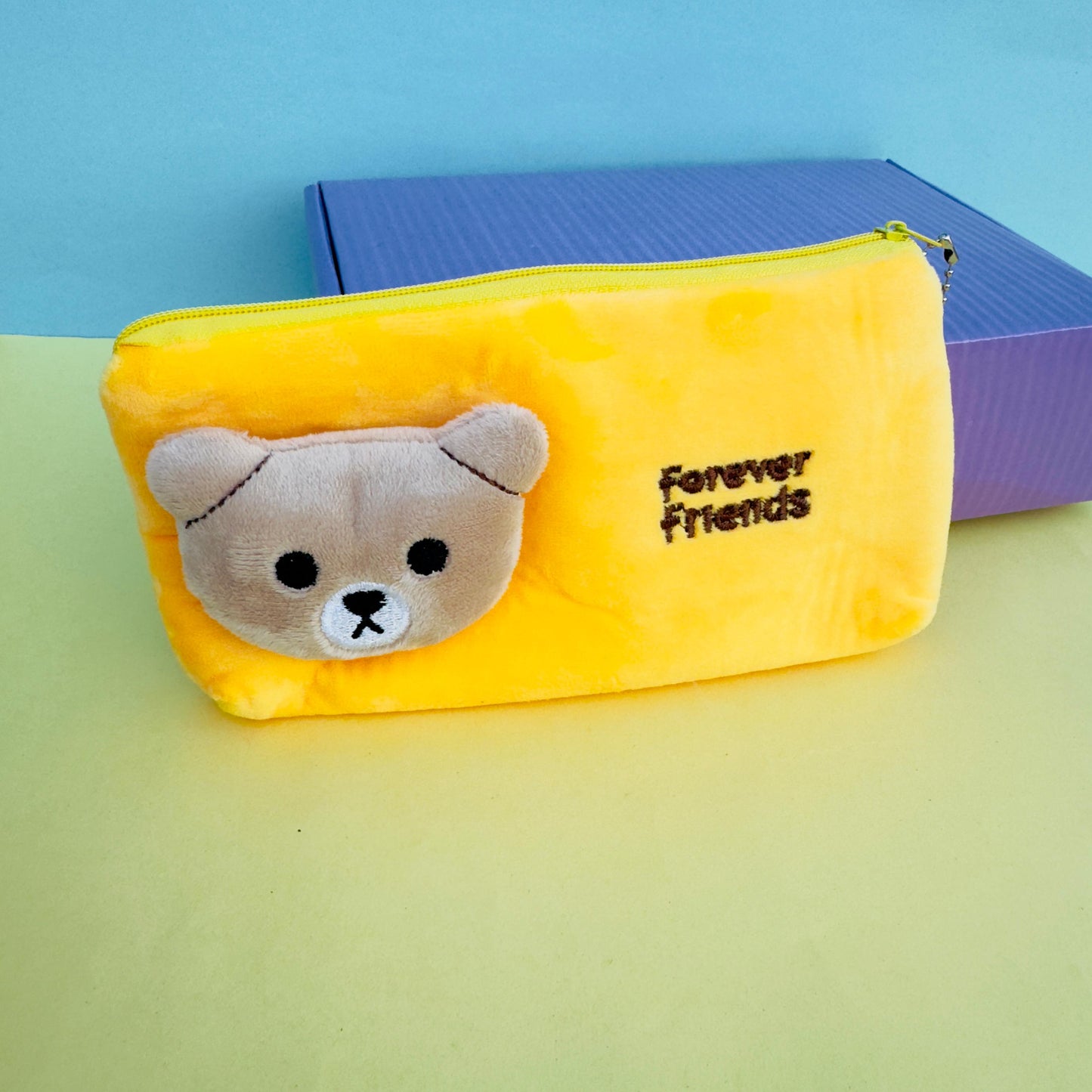 Brown Plushie Toy - Pouch