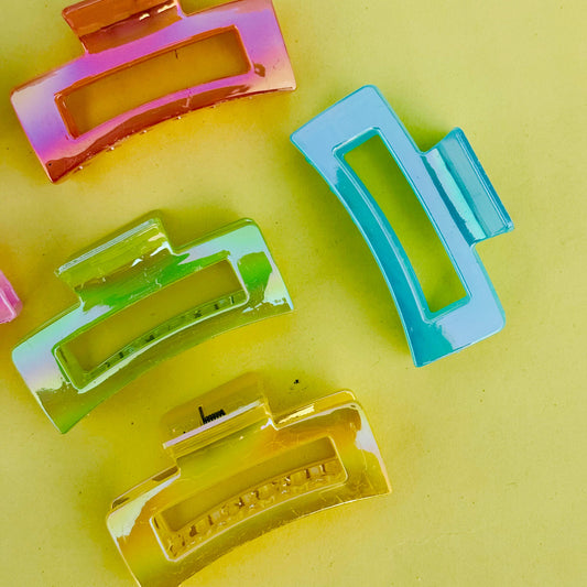 Holographic Rectangular  - Hair Claw