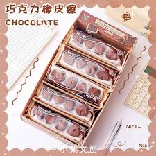 Scented Chocolate Eraser - Set of 4