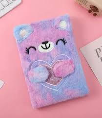 Rainbow Bear  - Fluffy Journal