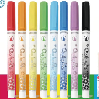 OUTLINE PEN METALLIC GLITTER MARKERS - SET OF 8