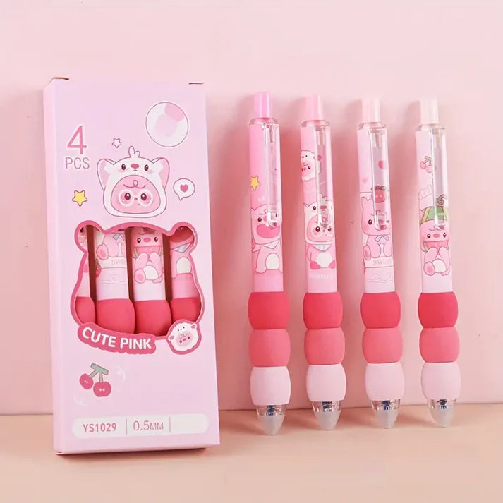 Cute Pink Soft Grip - Press Gel Pen