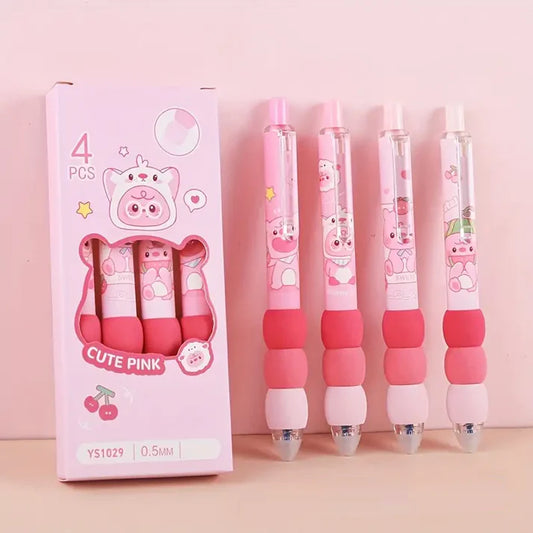 Cute Pink Soft Grip - Press Gel Pen